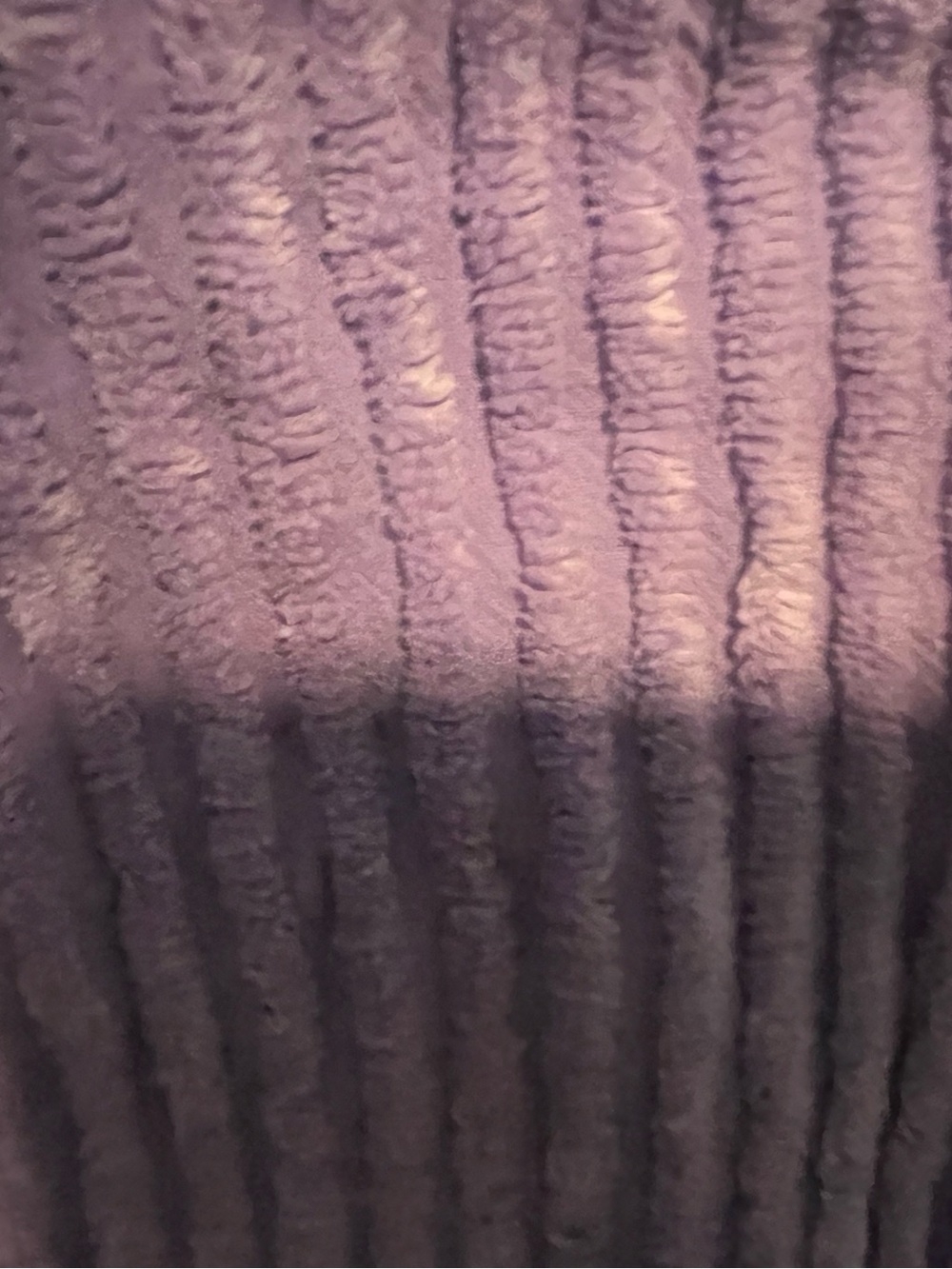 Cozy Lavender Plush Ribbed Robe - Picture 3 of 3